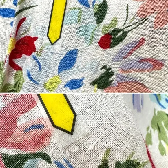 Polo Ralph Lauren Floral Linen Shirt Tunic Button Up Collared Blouse - Picture 7 of 10